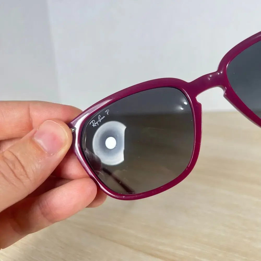 Ray-Ban RB4362 6383/T3 Sunglasses Polarized Burgundy 55-18-145 Italy